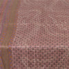 Sanskriti Vintage Sarees Indian Mauve Pure Silk Printed Sari 5yd Craft Fabric