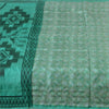 Sanskriti Vintage Sarees Sea-Green 100% Pure Silk Printed Sari 5yd Craft Fabric