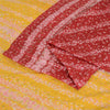 Sanskriti Vintage Sarees Red/Yellow 100% Pure Silk Printed Sari 5yd Craft Fabric