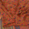 Sanskriti Vintage Sarees Quilting Felting Craft Fabric Pure Chiffon Print Sari