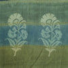 Sanskriti Vintage Sarees Blue Pure Georgette Zari Border Printed Sari 5yd Fabric