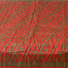 Sanskriti Vintage Sarees Red/Green Pure Silk Printed Sari 5yd Craft Fabric