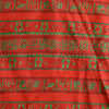 Sanskriti Vintage Sarees Red/Green Pure Silk Printed Sari 5yd Craft Fabric