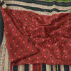 Sanskriti Vintage Sarees Dark Red Indian Pure Silk Printed Sari 5yd Craft Fabric