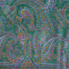 Sanskriti Vintage Sarees Green Pure Silk Printed Sari 5yd Floral Craft Fabric