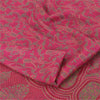 Sanskriti Vintage Sarees Hot-Pink Pure Silk Printed Sari 5yd Craft Fabric