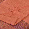 Sanskriti Vintage Sarees Indian Orange Pure Chiffon Print Sari 5yd Craft Fabric