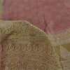 Sanskriti Vintage Sarees Red/Green Bandhani Pure Silk Printed Sari Craft Fabric