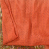 Sanskriti Vintage Sarees Indian Orange Pure Silk Printed Sari 5yd Craft Fabric