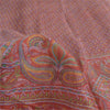 Sanskriti Vintage Sarees Dark Red 100% Pure Silk Printed Sari 6yd Craft Fabric