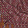 Sanskriti Vintage Sarees Indian Purple Pure Silk Printed Sari 5yd Craft Fabric