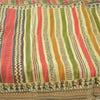 Sanskriti Vintage Sarees Multi Warli Art Pure Silk Printed Sari 5yd Craft Fabric