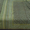 Sanskriti Vintage Sarees Indian Green Pure Silk Printed Sari 5yd Craft Fabric