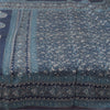 Sanskriti Vintage Sarees From India Blue Pure Silk Printed Sari 5yd Craft Fabric