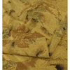 Sanskriti Vintage Sarees Mustard Indian Pure Silk Printed Sari 6yd Craft Fabric