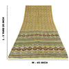 Sanskriti Vintage Sarees Light-Green 100%Pure Silk Printed Sari 5yd Craft Fabric