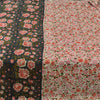 Sanskriti Vintage Sarees Ivory/Pink 100% Pure Silk Printed Sari 5yd Craft Fabric