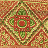 Sanskriti Vintage Sarees Green/Red 100% Pure Silk Printed Sari 5yd Craft Fabric