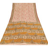 Sanskriti Vintage Sarees From India Pink Pure Silk Printed Sari 5yd Craft Fabric