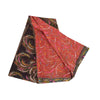 Sanskriti Vintage Sarees From India Red Pure Silk Printed Sari 5yd Craft Fabric