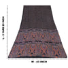 Sanskriti Vintage Sarees Indian Black Pure Silk Printed Sari 5yd Craft Fabric