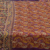 Sanskriti Vintage Sarees Multi Pure Silk Printed Sari 5yd Paisley Craft Fabric