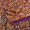 Sanskriti Vintage Sarees Multi Pure Silk Printed Sari 5yd Paisley Craft Fabric