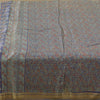 Sanskriti Vintage Sarees Blue Indian Pure Silk Printed Sari 5yd Craft Fabric