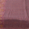 Sanskriti Vintage Sarees Mauve Indian Pure Silk Printed Sari 5yd Craft Fabric