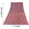 Sanskriti Vintage Sarees Mauve Indian Pure Silk Printed Sari 5yd Craft Fabric