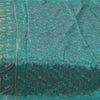 Sanskriti Vintage Sarees Aquamarine Blue Pure Silk Printed Sari 5yd Craft Fabric