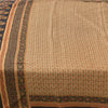 Sanskriti Vintage Sarees Peach 100% Pure Silk Printed Sari 6yd Craft Fabric