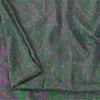 Sanskriti Vintage Sarees Green/Purple Pure Silk Printed Sari 6yd Craft Fabric