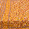 Sanskriti Vintage Sarees Yellow 100% Pure Silk Printed Sari 6 yard Craft Fabric