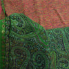 Sanskriti Vintage Sarees From India Pink Pure Silk Printed Sari 5yd Craft Fabric