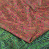 Sanskriti Vintage Sarees From India Pink Pure Silk Printed Sari 5yd Craft Fabric