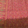 Sanskriti Vintage Sarees Dark Pink 100% Pure Silk Printed Sari 5yd Craft Fabric