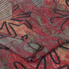 Sanskriti Vintage Sarees Red/Green 100% Pure Silk Printed Sari 5yd Craft Fabric