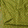 Sanskriti Vintage Sarees Green 100% Pure Silk Printed Sari 5yd Craft Fabric