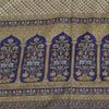 Sanskriti Vintage Sarees Ivory 100% Pure Silk Printed Sari 5yd Craft Fabric