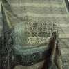 Sanskriti Vintage Sarees Gray From India Pure Silk Printed Sari 5yd Craft Fabric