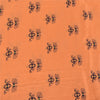 Sanskriti Vintage Sarees Orange/Blue 100%Pure Silk Printed Sari 5yd Craft Fabric