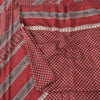 Sanskriti Vintage Sarees Red Indian Pure Silk Printed Sari 5yd Craft Fabric