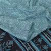 Sanskriti Vintage Sarees Blue From India Pure Silk Printed Sari 5yd Craft Fabric