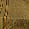 Sanskriti Vintage Sarees Green Indian Pure Silk Printed Sari 5yd Craft Fabric