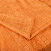 Sanskriti Vintage Sarees Indian Saffron Pure Silk Printed Sari 6yd Craft Fabric