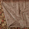 Sanskriti Vintage Sarees Brown Indian Pure Silk Printed Sari 6yd Craft Fabric