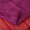 Sanskriti Vintage Sarees Purple/Red Bandhani Pure Silk Printed Sari Craft Fabric