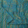 Sanskriti Vintage Sarees From India Blue Pure Silk Printed Sari 6yd Craft Fabric