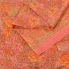 Sanskriti Vintage Sarees Blush Pink Pure Silk Printed Sari 6yd Craft Fabric